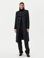 Płaszcze damskie - Karl Lagerfeld Jeans Płaszcz przejściowy A1W15022 Granatowy Regular Fit - miniaturka - grafika 1