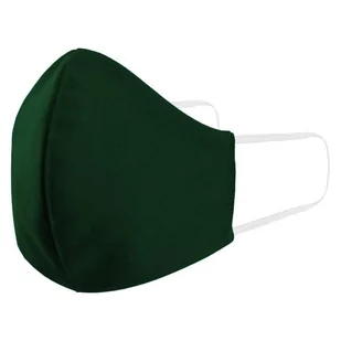 Maseczka wykonana z bawełny - dziubek - profilowana - gładka butelkowa zieleń EM 200 - EM Men's Accessories - Maseczki ochronne i antywirusowe - miniaturka - grafika 1