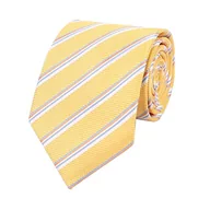 Krawaty i muchy męskie - Męskie krawaty jednolity kolor krawat na szyję dla mężczyzn biznes ślub przyjęcie formalne naszyjniki, Złoty, Rozmiar uniwersalny - miniaturka - grafika 1