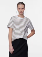 Koszulki i topy damskie - Pieces T-Shirt Ria 17146339 Beżowy Regular Fit - miniaturka - grafika 1