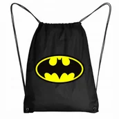 Plecaki worki - Worek Szkolny Na Buty Plecak na WF Batman Logo 1 - miniaturka - grafika 1
