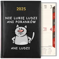 Notesy i bloczki - KALENDARZ KSIĄŻKOWY TERMINARZ DZIENNY A5 2025 PLANER KORPO ŚMIESZNE WZORY - miniaturka - grafika 1