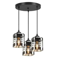 Lampy sufitowe - Szklana Lampa Wisząca Sufitowa Żyrandol Plafon Led - miniaturka - grafika 1