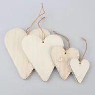 Wielkanoc - Drewniane wiszące serca, zestaw 4 szt. - miniaturka - grafika 1