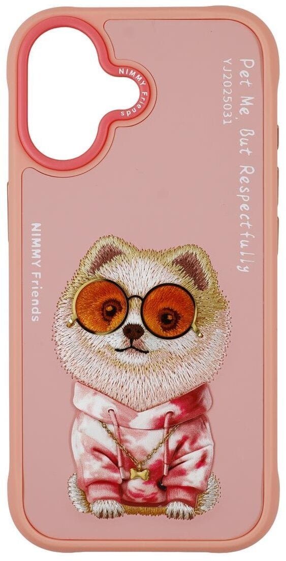 Etui Nimmy Glasses Cool Dog do iPhone 17 różowy