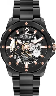 Zegarek Zegarek męski KENNETH COLE KCWGL2104201 czarny klasyczny skeleton - Zegarki męskie - miniaturka - grafika 1