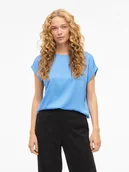 Koszulki i topy damskie - Vila Koszulka "Viellette" w kolorze błękitnym - miniaturka - grafika 1