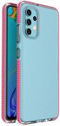 Etui i futerały do telefonów - Samsung Spring Case pokrowiec żelowe etui z kolorową ramką do Galaxy A32 4G ciemnoróżowy - miniaturka - grafika 1