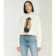 Swetry damskie - POLO RALPH LAUREN Sweter FRINGE | Regular Fit - miniaturka - grafika 1