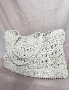 Ażurowa torebka ze sznurka bawełnianego - Torebki damskie Ażurowa torebka ze sznurka bawełnianego - Torebki damskie - miniaturka - grafika 1