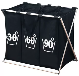 Kesper Kosz na pranie KESPER 19590 / 3 komory / czarny 4000270195907 - Kosze na bieliznę - miniaturka - grafika 1