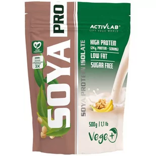 Białko ActivLab Soya Pro 500 g Banan z orzechem (5907368800905) - Odżywki białkowe - miniaturka - grafika 1