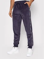 Spodnie sportowe męskie - Tommy Hilfiger Spodnie dresowe Track UM0UM01921 Granatowy Regular Fit - miniaturka - grafika 1