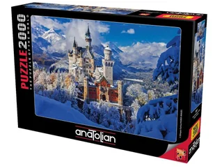 Puzzle 2000 Niemcy Zamek Neuschwanstein zimą Nowa - Puzzle - miniaturka - grafika 1