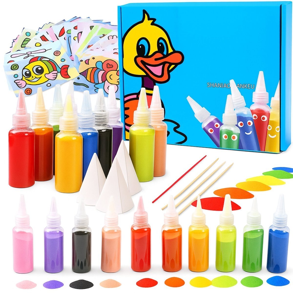 Zestaw Kreatywny Do Malowania Piaskiem Dla Dziecka Dzieci Malowanie Obrazki