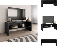 Szafki RTV - vidaXL Szafka pod TV czarna 100x40x40 cm materiał drewnopochodny - Meble TV - miniaturka - grafika 1