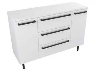 Szafka Stojąca Z Blatem ATH 120 cm KD - Biały Mat - Uchwyty Czarne Matowe - Szafki łazienkowe - miniaturka - grafika 1