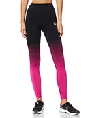 Spodnie damskie - ARENA ARENA damskie spodnie do biegania Arena damskie spodnie do biegania bezszwowe różowy aphrodite-Black M 002449 - miniaturka - grafika 1