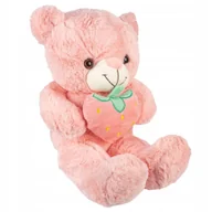 Maskotki i pluszaki - PLUSZOWY MIŚ MASKOTKA UROCZY PLUSZAK DLA DZIECI 50 CM MIŚ Z TRUSKAWKĄ - miniaturka - grafika 1