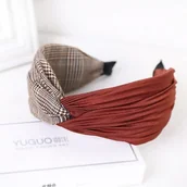 Ozdoby do włosów - Opaska z materiału gruba pleciona wygodna O358WZ1 - miniaturka - grafika 1