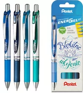 Pióra kulkowe - Pióro Kulkowe Pentel Energel 'Bl77 /Kpl 4 Sztuki/ Błękitne Ukojenie - miniaturka - grafika 1