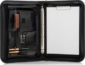 Teczki i aktówki - Belveder Skórzany Organizer Czarny na Dokumenty 01SB - miniaturka - grafika 1