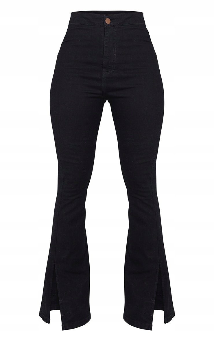 PRETTYLITTLETHING JEANSY DZWONY CZARNE 34 EGO