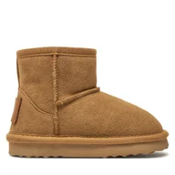 Buty dla dziewczynek - Śniegowce Mjuka Yukon NYUKO201Q Brązowy - miniaturka - grafika 1