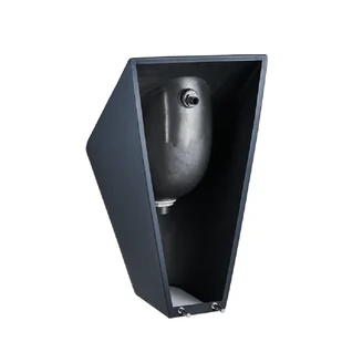 Pisuar wiszący Faneco stal szlachetna matowa czarny N13004BL - Akcesoria medyczne - miniaturka - grafika 5