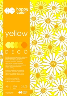 . Blok DECO żółty - happy color A5, 20ark, 170g, 5 kolorów - Scrapbooking - miniaturka - grafika 1