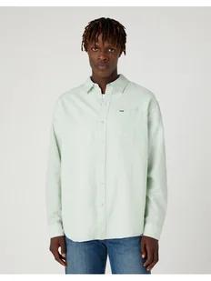 Wrangler Koszula W5D6LOX6U 112330800 Turkusowy Relaxed Fit - Koszule męskie - miniaturka - grafika 1