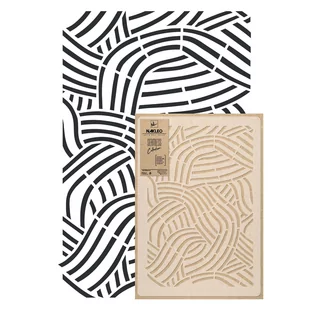 szablon malarski wielokrotny powtarzalny // WAVY LINES - Szablony malarskie - miniaturka - grafika 1
