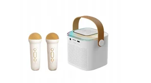 Retro głośnik Bluetooth z mikrofonem bez kabli biały - Instrumenty muzyczne dla dzieci - miniaturka - grafika 1