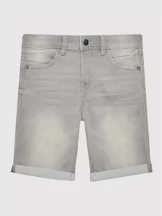 Name it Szorty jeansowe 13150022 Szary Slim Fit - Spodnie i spodenki dla dziewczynek - miniaturka - grafika 1