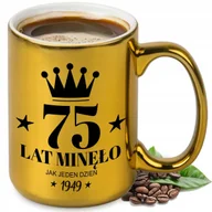 Kubki - KUBEK XXL ZŁOTY IDEALNY PREZENT NA 75 URODZINY ROCZKNIK 1949 WIELE WZORÓW - miniaturka - grafika 1
