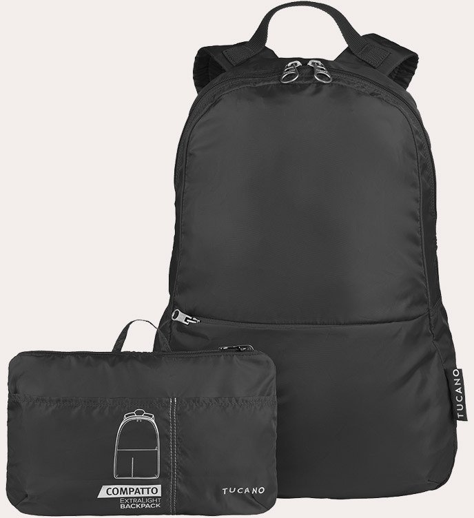Tucano Compatto Eco XL foldable backpack, black