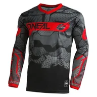 Odzież motocyklowa - O'NEAL | Dzieci | MX MTB Mountainbike | Lekki materiał, ergoIngenialnie wąski krój dla idealnego dopasowania | Element Youth Jersey Camo V.22 | Black Red | M - miniaturka - grafika 1