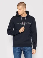 Bluzy męskie - Tommy Hilfiger Bluza Core Logo MW0MW10752 Granatowy Regular Fit - miniaturka - grafika 1