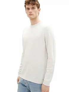 TOM TAILOR 1034946 sweter męski, 14341-Light Medium Grey Melange, S, 14341 – Light Medium Grey Melange, S - Swetry męskie - miniaturka - grafika 1