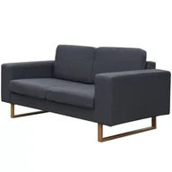Sofy i kanapy - vidaXL Sofa 2-os. ciemnoszara - miniaturka - grafika 1