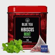 Herbata - Herbata ziołowa z hibiskusa z mietą Blue Tea 18 torebek - miniaturka - grafika 1