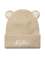Czapki dla dzieci - New Era Czapka Teddy Bear Ears Cuff Knit Beanie 60580793 Beżowy - miniaturka - grafika 1