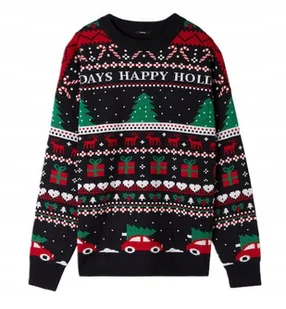 ŚWIĄTECZNY SWETER-EK UNISEX MĘSKI Z DŁUGIM RĘKAWEM CHRISTMAS L - Swetry męskie - miniaturka - grafika 1