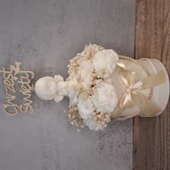 Świece - Flower Box Świece Sojowe Wieczny Bukiet Kwiaty Prezent Chrzest Dziecko - miniaturka - grafika 1