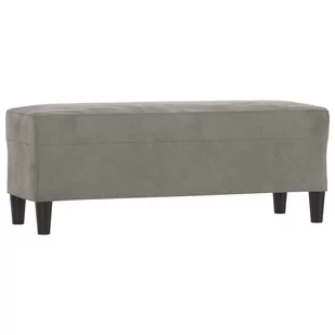 Lumarko Ławka, jasnoszara, 100x35x41 cm, tapicerowana aksamitem - Ławki do przedpokoju - miniaturka - grafika 3
