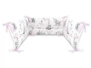 Ochraniacz do łóżeczka 360 cm SŁONIE NA TĘCZY RÓŻ - Ochraniacze do łóżeczka Ochraniacz do łóżeczka 360 cm SŁONIE NA TĘCZY RÓŻ - Ochraniacze do łóżeczka - miniaturka - grafika 1