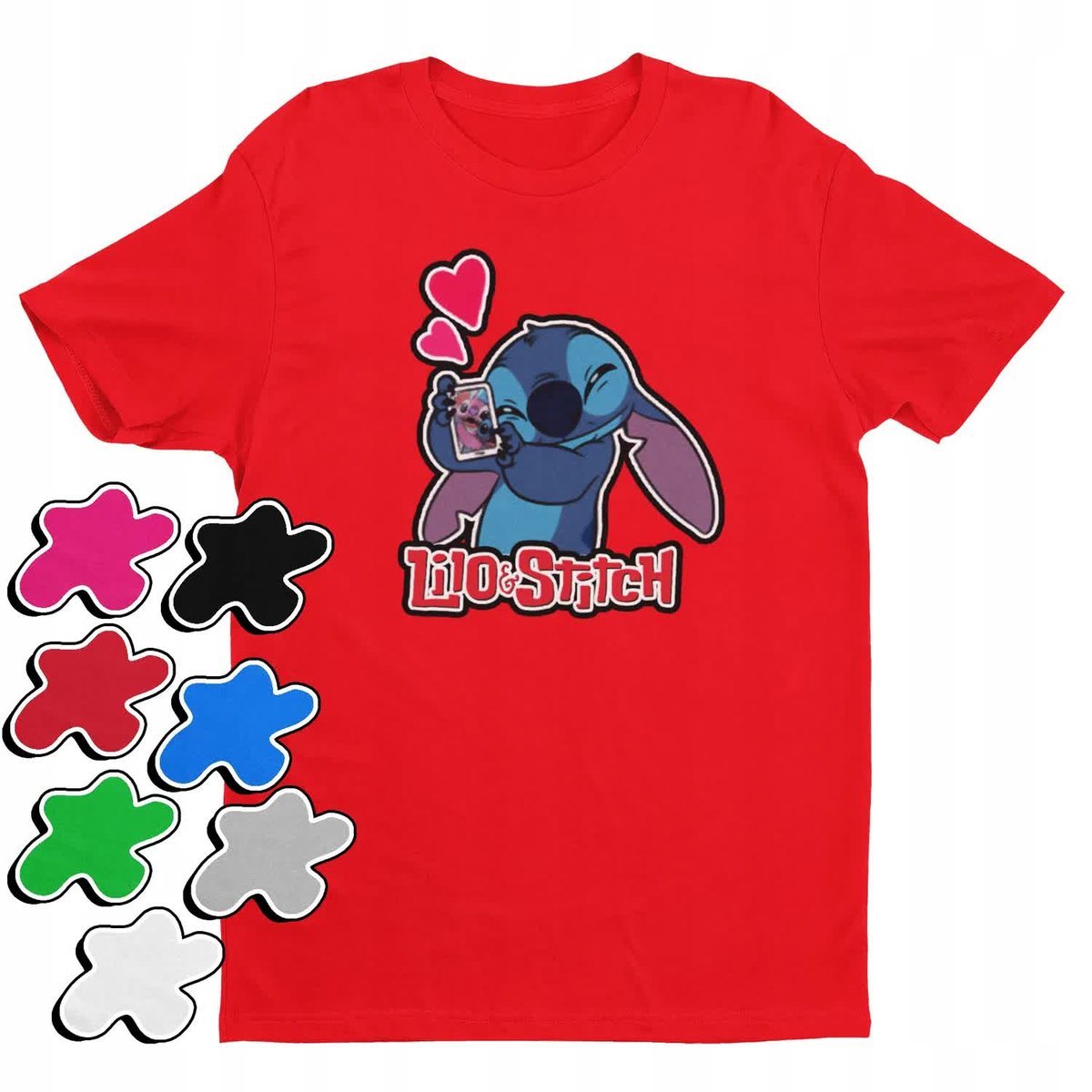 Koszulka T-Shirt Dziecięca Z Nadrukiem Duży Wybór Lilo Stitch -L 146-152