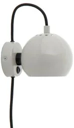 Frandsen - Ball Lampa Ścienna Glossy Pale Grey Frandsen - Lampy ścienne - miniaturka - grafika 1