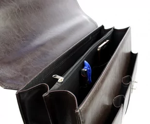 Aktówka Elegant Na Dokumenty Do Pracy PolskaGalanteria Skóra Ekologiczna Wzór 5 CZEKOLADOWA - Teczki i aktówki - miniaturka - grafika 4