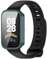 Akcesoria do smartwatchy - Bizon Etui ze szkłem do zegarka Case+Glass Watch do Xiaomi Smart Band 9 Active / Redmi Band 3, zielone - miniaturka - grafika 1